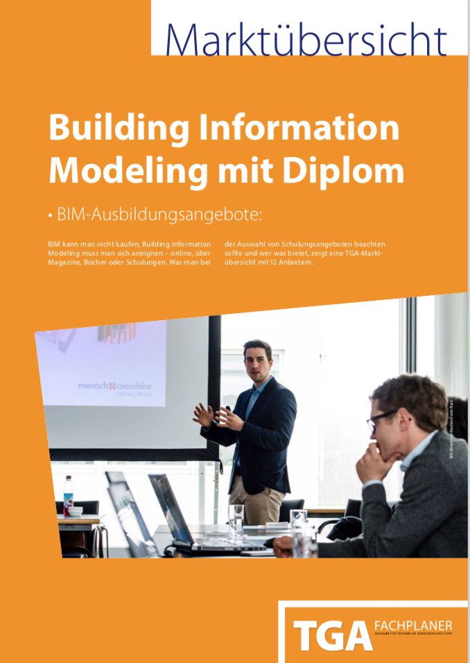 TGA Marktübersicht Building Information Modeling mit Diplom