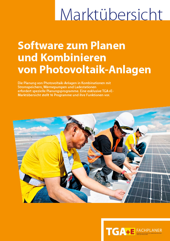 TGA Marktübersicht Software zum Planen und Kombinieren von Photovoltaik-Anlagen