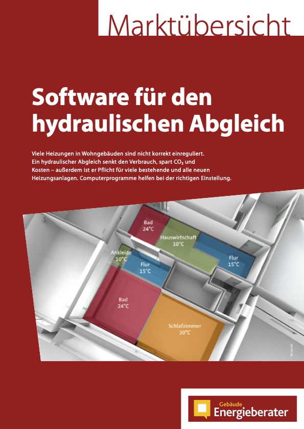 GEB Marktübersicht Software für den hydraulischen Abgleich