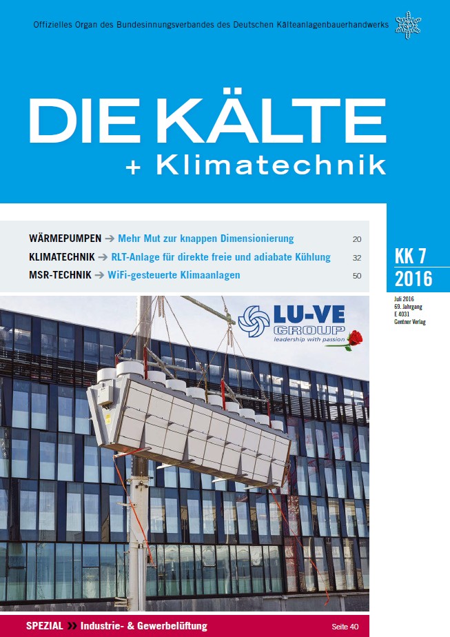 Die K&auml;lte- und Klimatechnik 2016-7