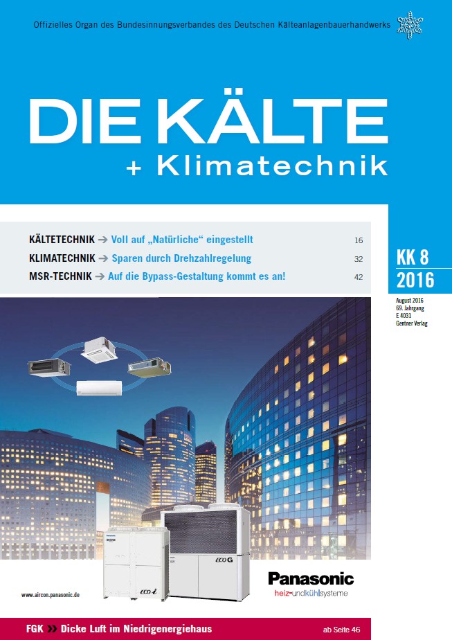 Die K&auml;lte- und Klimatechnik 2016-8
